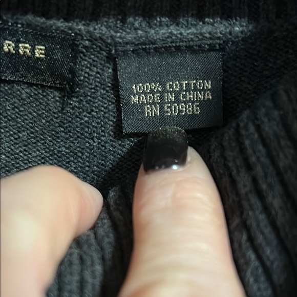 JEANNE PIERRE Black and Gray Cowl Neck Sweaters - Picture 3 of 7